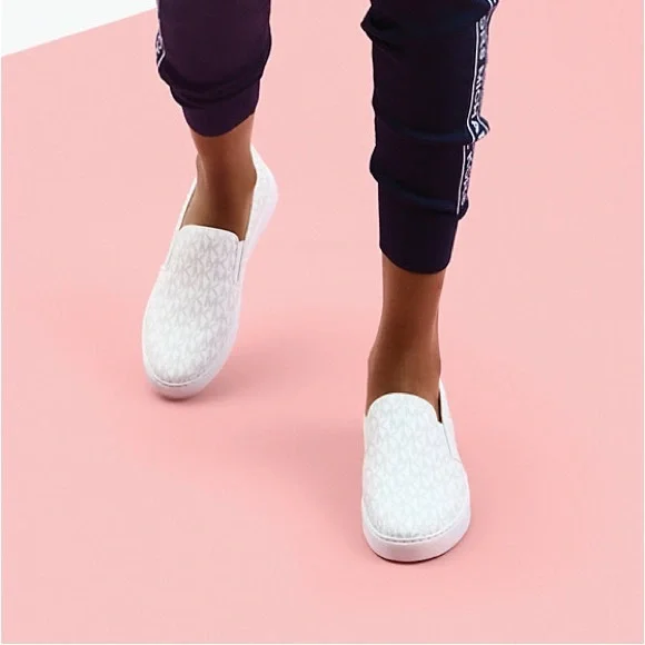 Michael Kors Women's Keaton Slip-On in Bright White- Size 7 - Picture 2 of 8